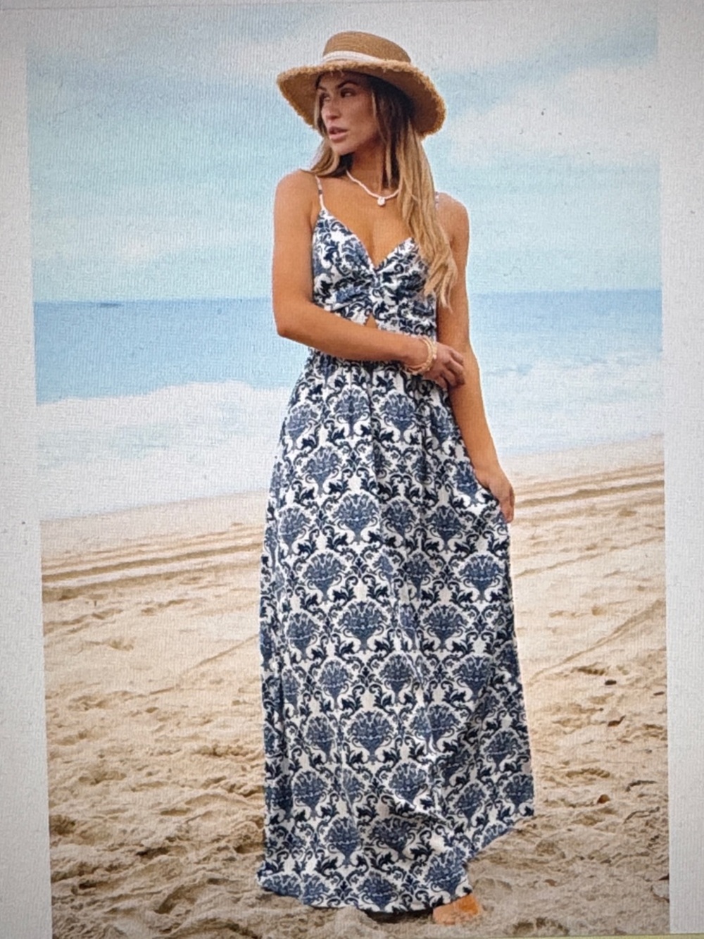 Cupshe Summer Serenade Ornate Maxi Dress